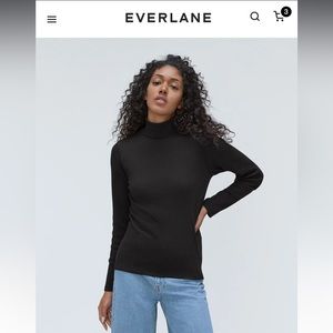 NWT Everlane Supima Micro-rib turtleneck